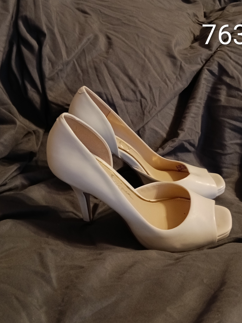 Women's Open-Toe High Heels in Cream